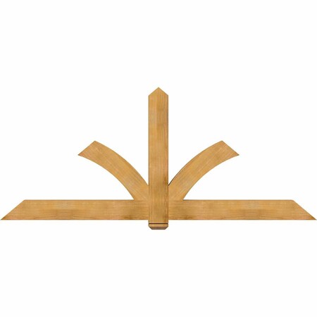 Ekena Millwork Redmond Rough Sawn Timber Gable Bracket, Western Red Cedar, 96"W x 40"H x 4"D x 6"F, 10/12 Pitch GBW096X40X0406RED00RWR